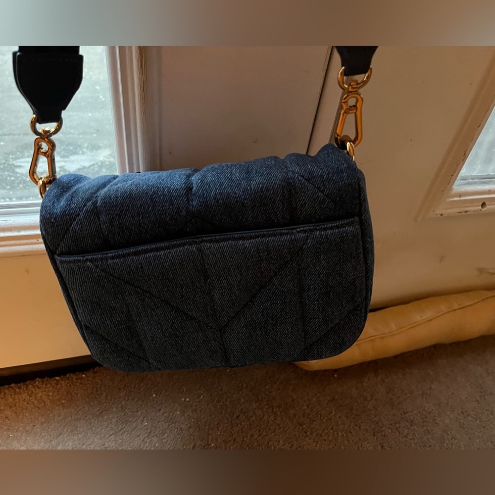 Karl Lagerfeld Denim Blue Messenger Bag - Picture 9 of 12